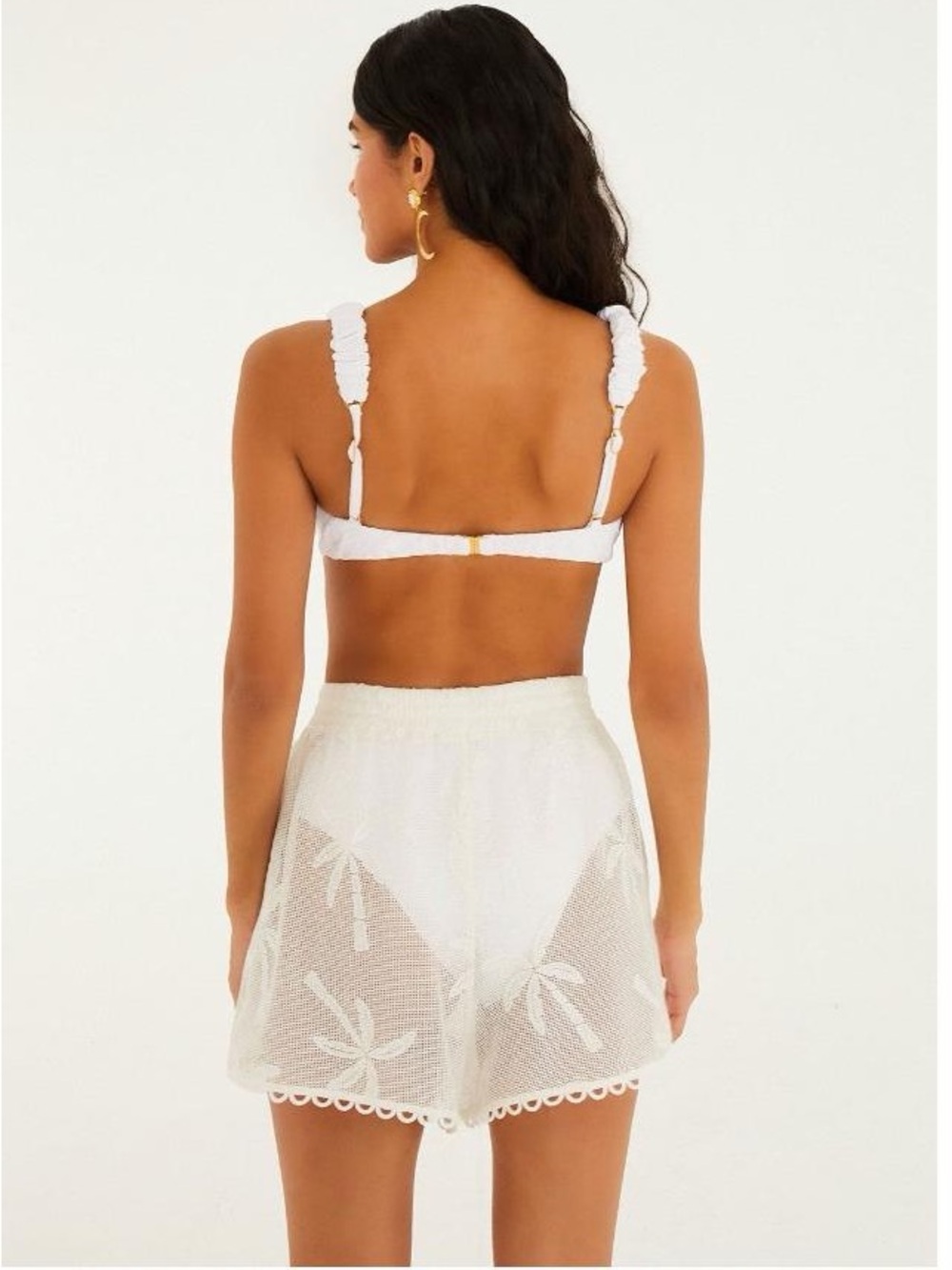 Farm Rio: WHITE PALM TREES SHORTS
OFF - WHITE - Picture 6 of 13